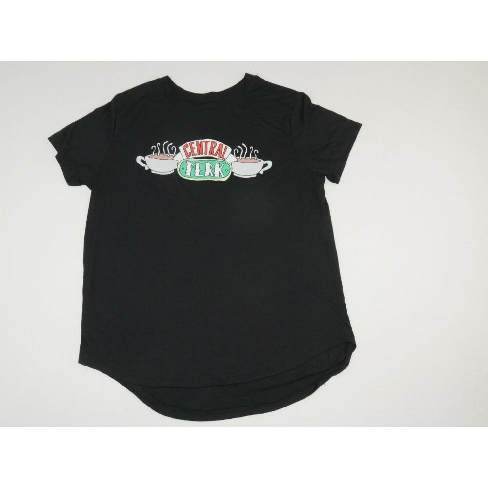 FRIENDS TV Show Black Central Perk Graphic Short Sleeve T-Shirt Womens Large
